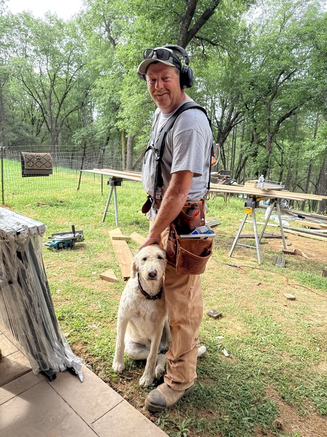 Chip with the dog on site
